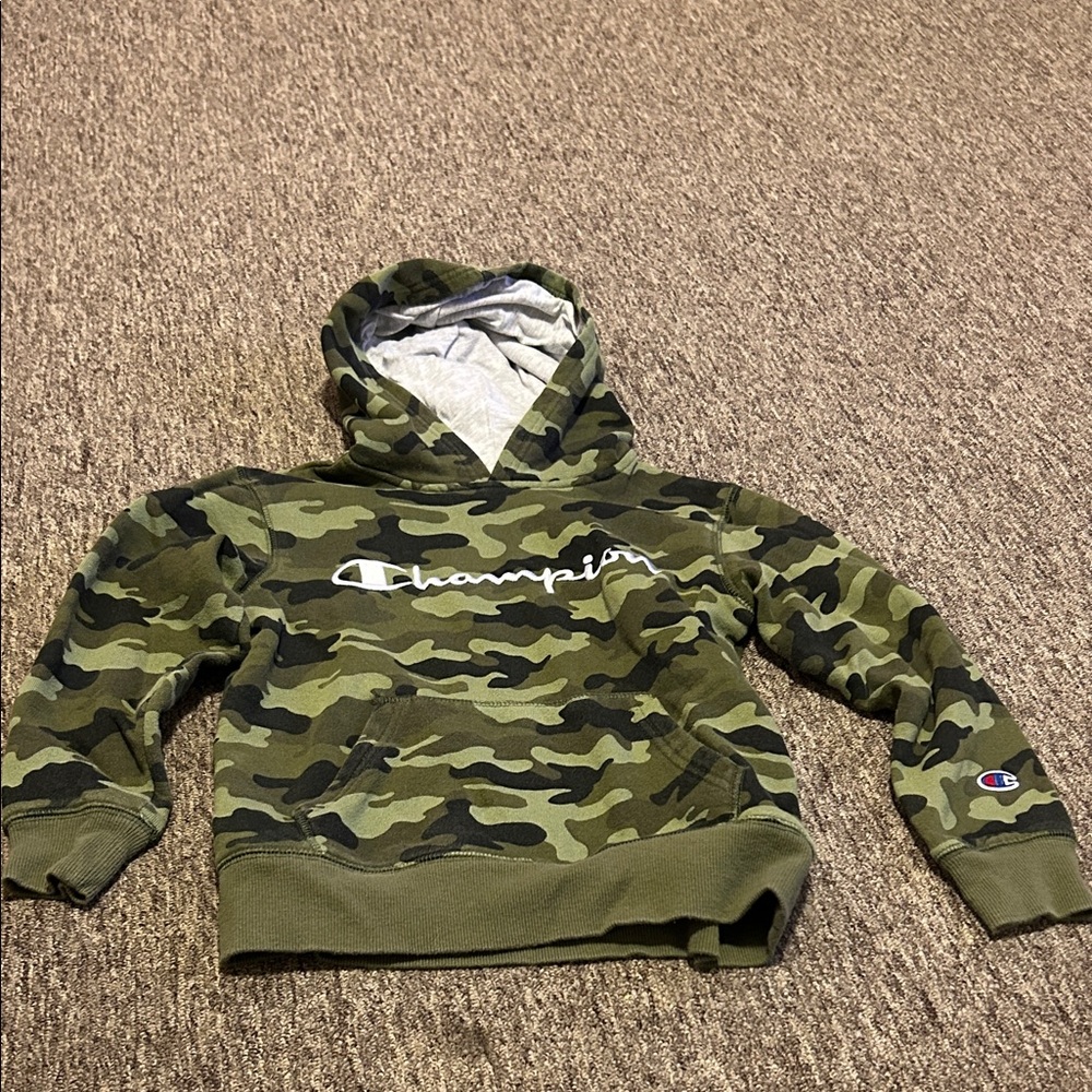 Champion Kids Camouflage Hoodie - Green and Black